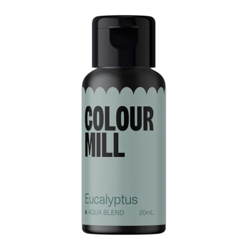 Colour Mill Aqua Blend Eucalyptus Lebensmittelfarbe auf Wasserbasis - Lebensmittel Farbe Sehr Intensiv, Hoch Konzentriert, Vegan - 20 ml von Colour Mill