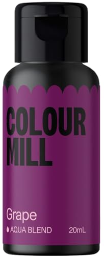 Colour Mill Aqua Blend Grape Lebensmittelfarbe auf Wasserbasis - Lebensmittel Farbe Sehr Intensiv, Hoch Konzentriert, Vegan - 20 ml von Colour Mill