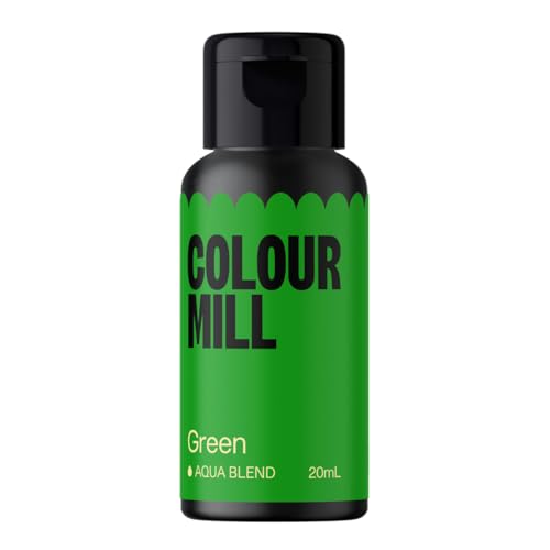 Colour Mill Aqua Blend Green Lebensmittelfarbe auf Wasserbasis - Lebensmittel Farbe Sehr Intensiv, Hoch Konzentriert, Vegan - 20 ml von Colour Mill
