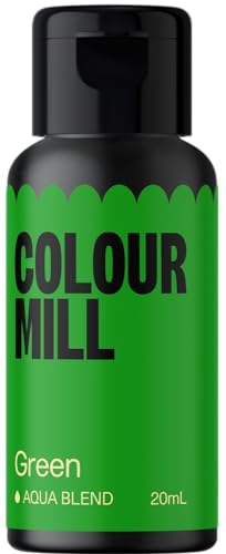 Colour Mill Aqua Blend Green Lebensmittelfarbe auf Wasserbasis - Lebensmittel Farbe Sehr Intensiv, Hoch Konzentriert, Vegan - 20 ml von Colour Mill