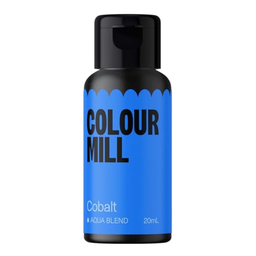 Colour Mill Aqua Blend Cobalt Lebensmittelfarbe auf Wasserbasis - Lebensmittel Farbe Sehr Intensiv, Hoch Konzentriert, Vegan - 20 ml von Colour Mill