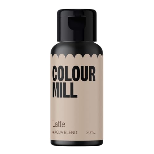 Colour Mill Aqua Blend Latte Lebensmittelfarbe auf Wasserbasis - Lebensmittel Farbe Sehr Intensiv, Hoch Konzentriert, Vegan - 20 ml von Colour Mill