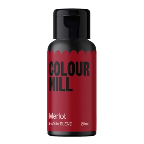 Colour Mill Aqua Blend Merlot Lebensmittelfarbe auf Wasserbasis - Lebensmittel Farbe Sehr Intensiv, Hoch Konzentriert, Vegan - 20 ml von Colour Mill