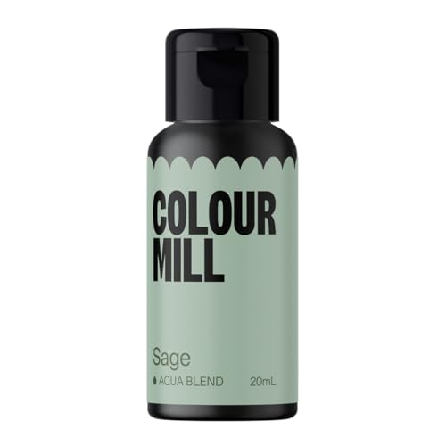 Colour Mill Aqua Blend Sage Lebensmittelfarbe auf Wasserbasis - Lebensmittel Farbe Sehr Intensiv, Hoch Konzentriert, Vegan - 20 ml von Colour Mill