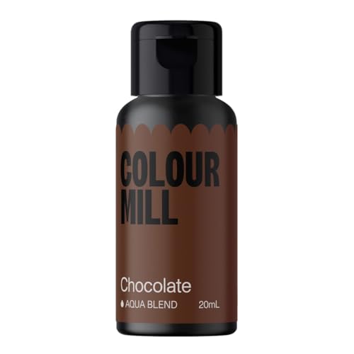 Colour Mill Aqua Blend Lebensmittelfarbe auf Wasserbasis Schokolade - Lebensmittel Farbe Sehr Intensiv, Hoch Konzentriert, Vegan - 20 ml von Colour Mill