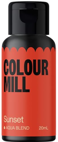 Colour Mill Aqua Blend Sunset Lebensmittelfarbe auf Wasserbasis - Lebensmittel Farbe Sehr Intensiv, Hoch Konzentriert, Vegan - 20 ml von Colour Mill