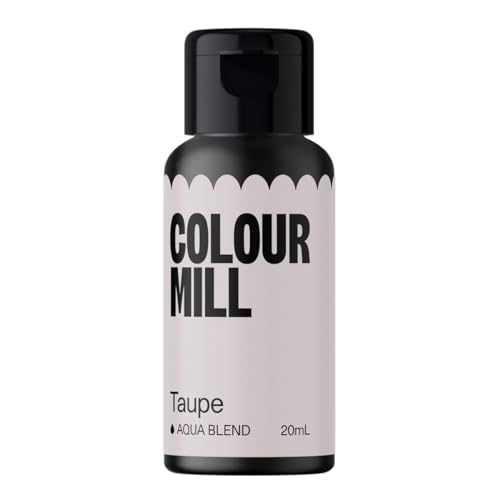 Colour Mill Aqua Blend Taupe Lebensmittelfarbe auf Wasserbasis - Lebensmittel Farbe Sehr Intensiv, Hoch Konzentriert, Vegan - 20 ml von Colour Mill