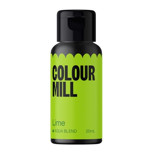 Colour Mill Aqua Blend Lime Lebensmittelfarbe auf Wasserbasis - Lebensmittel Farbe Sehr Intensiv, Hoch Konzentriert, Vegan - 20 ml von Colour Mill