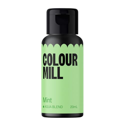 Colour Mill Aqua Blend Mint Lebensmittelfarbe auf Wasserbasis - Lebensmittel Farbe Sehr Intensiv, Hoch Konzentriert, Vegan - 20 ml von Colour Mill