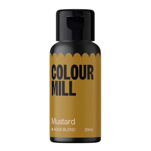 Colour Mill Aqua Blend Mustard 20 ml Lebensmittelfarbe auf Wasserbasis Sehr intensiv, hoch konzentriert von Colour Mill