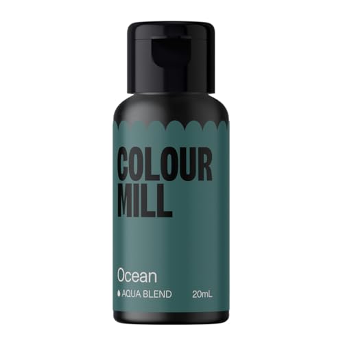 Colour Mill Aqua Blend Ocean Lebensmittelfarbe auf Wasserbasis - Lebensmittel Farbe Sehr Intensiv, Hoch Konzentriert, Vegan - 20 ml von Colour Mill