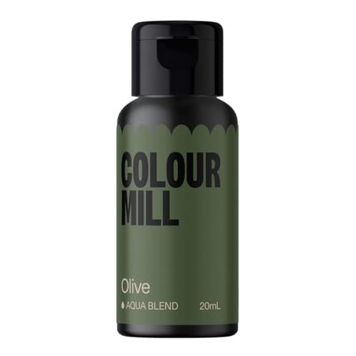 Colour Mill Aqua Blend Olive Lebensmittelfarbe auf Wasserbasis - Lebensmittel Farbe Sehr Intensiv, Hoch Konzentriert, Vegan - 20 ml von Colour Mill