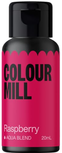 Colour Mill Aqua Blend Raspberry Lebensmittelfarbe auf Wasserbasis - Lebensmittel Farbe Sehr Intensiv, Hoch Konzentriert, Vegan - 20 ml von Colour Mill