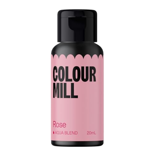 Colour Mill Aqua Blend Rose Lebensmittelfarbe auf Wasserbasis - Lebensmittel Farbe Sehr Intensiv, Hoch Konzentriert, Vegan - 20 ml von Colour Mill