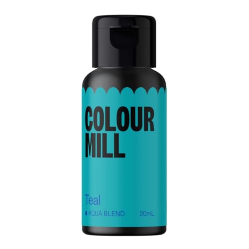 Colour Mill Aqua Blend Teal Lebensmittelfarbe auf Wasserbasis - Lebensmittel Farbe Sehr Intensiv, Hoch Konzentriert, Vegan - 20 ml von Colour Mill