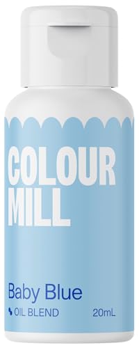 Colour Mill Oil Blend Baby Blue Lebensmittelfarbe auf Ölbasis - Lebensmittelfarben für Schokolade, Fondant, Cupcakes, Kuchen, Backen, Macaron - Food Coloring für Tortendeko - 20ml von Colour Mill