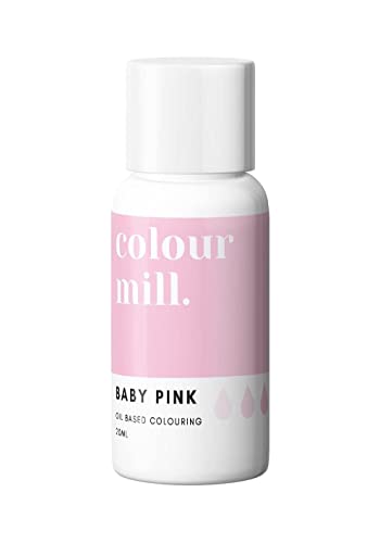Colour Mill Oil Blend Baby Pink Lebensmittelfarbe auf Ölbasis - Lebensmittelfarben für Schokolade, Fondant, Cupcakes, Kuchen, Backen, Macaron - Food Coloring für Tortendeko - 20ml von Colour Mill