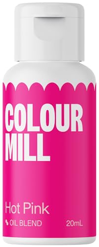 Colour Mill Oil Blend Hot Pink Lebensmittelfarbe auf Ölbasis - Lebensmittelfarben für Schokolade, Fondant, Cupcakes, Kuchen, Backen, Macaron - Food Coloring für Tortendeko - 20ml von Colour Mill