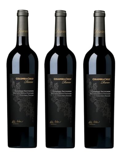 3x 0,75l - 2017er - Columbia Crest - Reserve - Cabernet Sauvignon - Wautoma Springs Vineyard - Columbia Valley - Washington - Vereinigte Staaten - Rotwein trocken von Columbia Crest