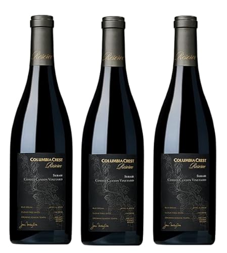 3x 0,75l - 2017er - Columbia Crest - Reserve - Syrah - Coyote Canyon Vineyard - Horse Heaven Hills - Washington - Vereinigte Staaten - Rotwein trocken von Columbia Crest