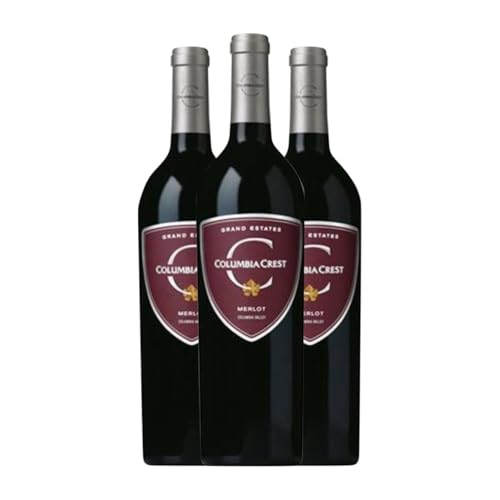 Columbia Crest Grand Estates Merlot Columbia Valley 75 cl Rotwein (Karton mit 3 Flaschen von 75 cl) von Columbia Crest