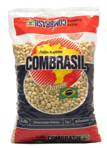 Brasilianische Schwarzaugenbohnen, COMBRASIL, 1a-Qualität, elektronisch verlesen, Beutel 500g. - von Combrasil
