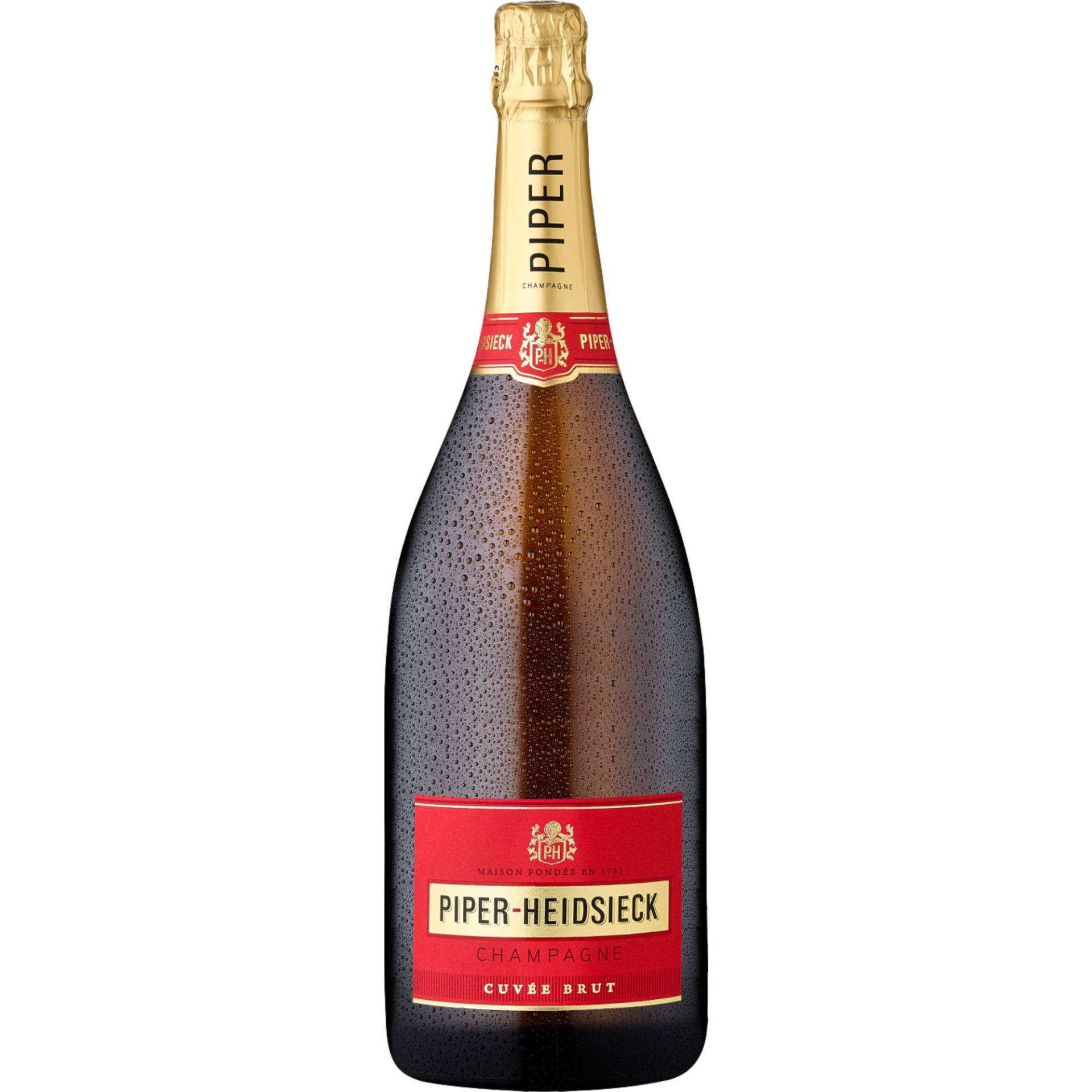 Champagne Piper-Heidsieck Cuvée, Brut, Champagne AC, Magnum, Champagne, Schaumwein von Compagnie Champenoise PH-CH. Piper Heidsieck, 12, allée du Vignoble F-51100 Reims