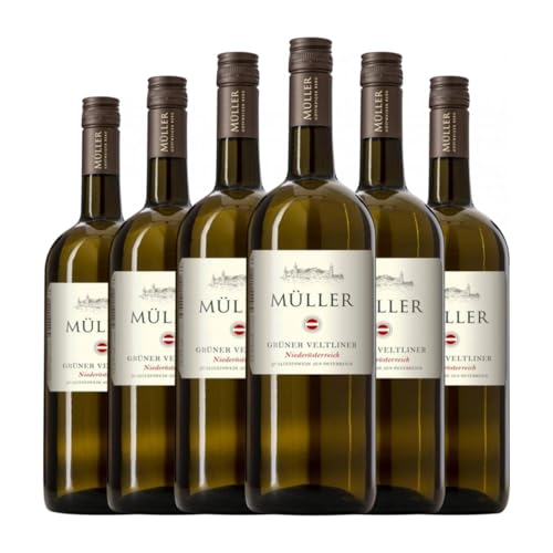 Müller Grüner Veltliner Kremstal 1 L Weißwein (Karton mit 6 Flaschen von 1 L) von Companhia Müller de Bebidas