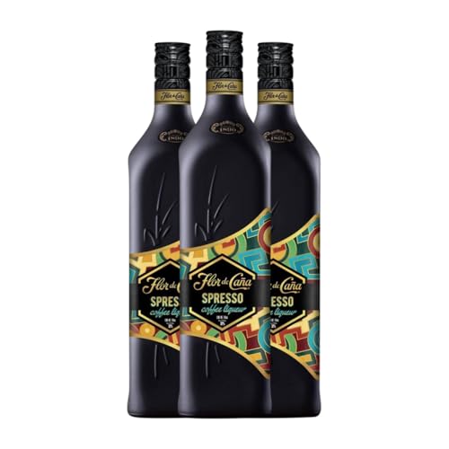 Liköre Flor de Caña Spresso Coffee 70 cl (Karton mit 3 Flaschen von 70 cl) von Compañía Licorera de Nicaragua - Flor de Caña