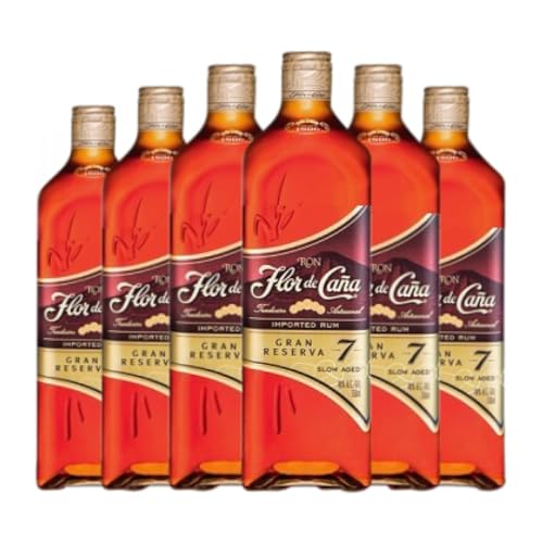 Rum Flor de Caña Große Reserve 7 Jahre Miniaturflasche 5 cl (Karton mit 6 Miniaturflasche von 5 cl) von Compañía Licorera de Nicaragua - Flor de Caña