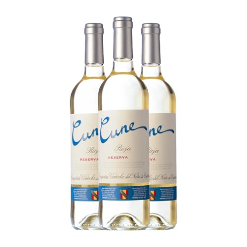 Norte de España - CVNE Cune Blanco Viura Rioja Reserve 75 cl Weißwein (Karton mit 3 Flaschen von 75 cl) von Compañía Vinícola del Norte de España - CVNE