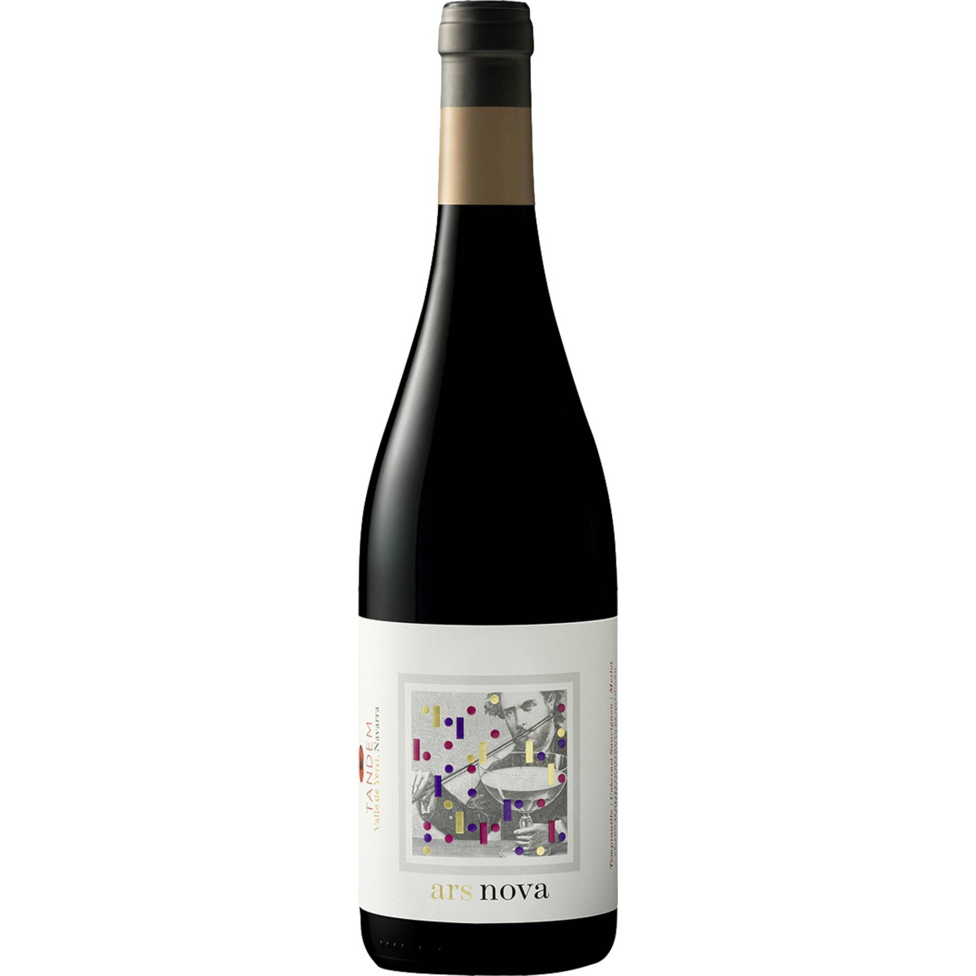 Tandem Ars Nova Tinto, Navarra DO, Navarra, 2016, Rotwein von Compañía Vitivinícola Tandem S.A.