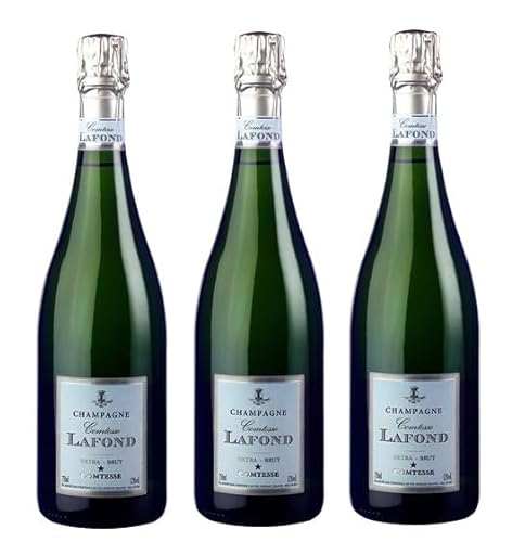 3x 0,75l - Comteesse Lafond - Extra Brut - Champagne A.O.P. - Frankreich - Schaumwein extra brut von Comtesse Lafond