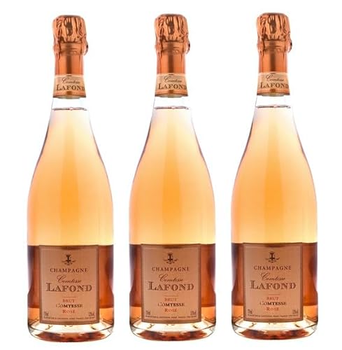 3x 0,75l - Comtesse Lafond - Rosé Brut - Champagne A.O.P. - Frankreich - Rosé-Schaumwein brut von Comtesse Lafond