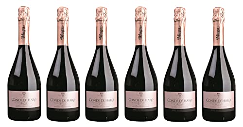 6x 0,75l - 2021er - Bodegas Muga - Conde de Haro - Cava - Brut Rosé - Cava D.O.P. - Spanien - Rosé-Schaumwein brut von Conde de Haro