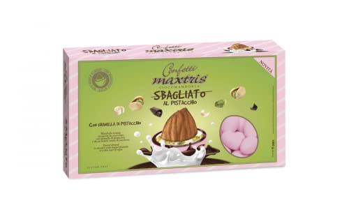 CONFETTI MAXTRIS CIOCOMANDORLA SBAGLIATO AL PISTACCHIO ROSA SCATOLA 1 Kg von Confetti Maxtris