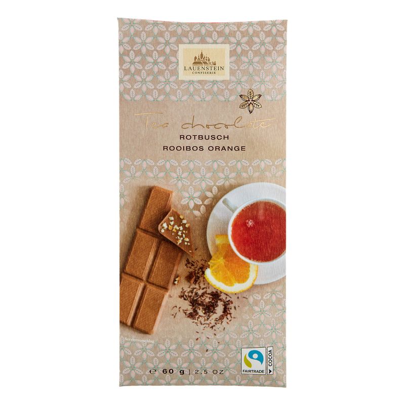 Lauenstein Teeschokolade Rooibos Orange von Confiserie Burg Lauenstein