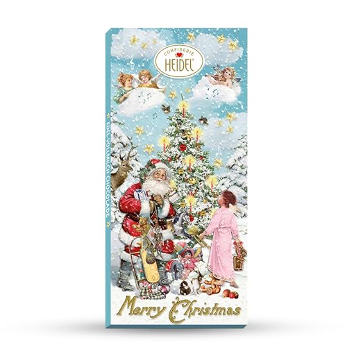 Heidel "Engel-Nostalgie" 3D Choco-Grüße, 100g Weihnachtsschokolade, Weihnachts Süßigkeit mit Edel-Vollmilchschokolade - einzeln verpackt von Confiserie Heidel