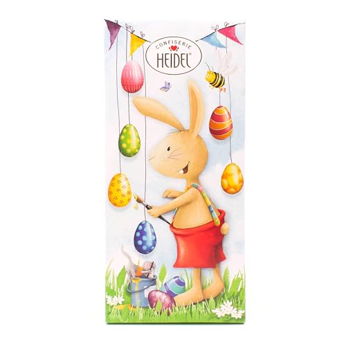 Heidel Oster-Nostalgie Choco-Grüße 100g, Premium Milchschokoladen-Tafel mit dekorativer Verpackung, Ideal als Ostergeschenk von Confiserie Heidel