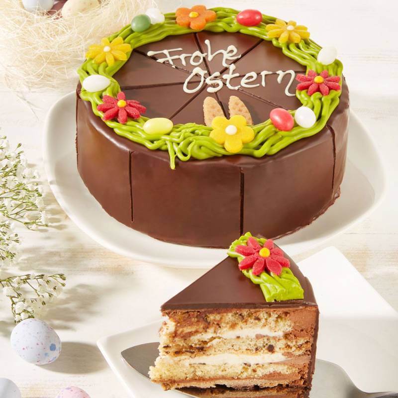 Eierlikörtorte Frohe Ostern von Confiserie Rabbel