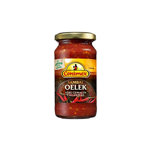 Conimex Sambal Oelek 200 g - Mit frisch Gemahlenem Pfeffer aus Nachhaltigem Anbau von Conimex