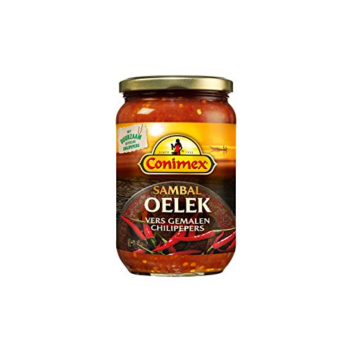 Conimex Sambal Oelek 350 g - Mit Frisch Gemahlenem Pfeffer aus Nachhaltigem Anbau von Conimex