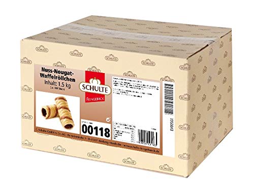 Nuss Nougat Röllchen aus knusprigem Waffelgebäck von Schulte 1500g von Conrad Schulte GmbH & Co.KG