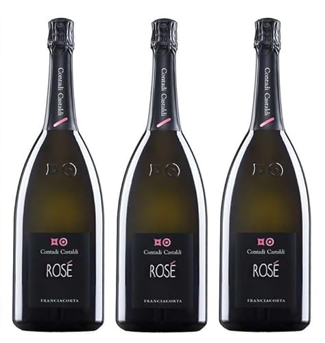 3x 1,5l - Contadi Castaldi - Rosé Brut - MAGNUM - Franciacorta D.O.C.G. - Italien - Rosé-Schaumwein brut von Contadi Castaldi