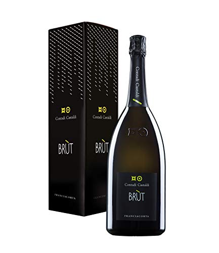 Contadi Castaldi Brut - Franciacorta di Lombardia DOCG Astucciato - Chardonnay, Pinot Nero, Pinot Bianco Trauben, Plant Based - 1 Flasche 1500 ml von Contadi Castaldi