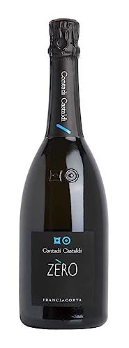 Contadi Castaldi Zero, Franciacorta di Lombardia DOCG - Uve Chardonnay, Pinot Nero, Plant Based - 1 Flasche 750 ml von Contadi Castaldi