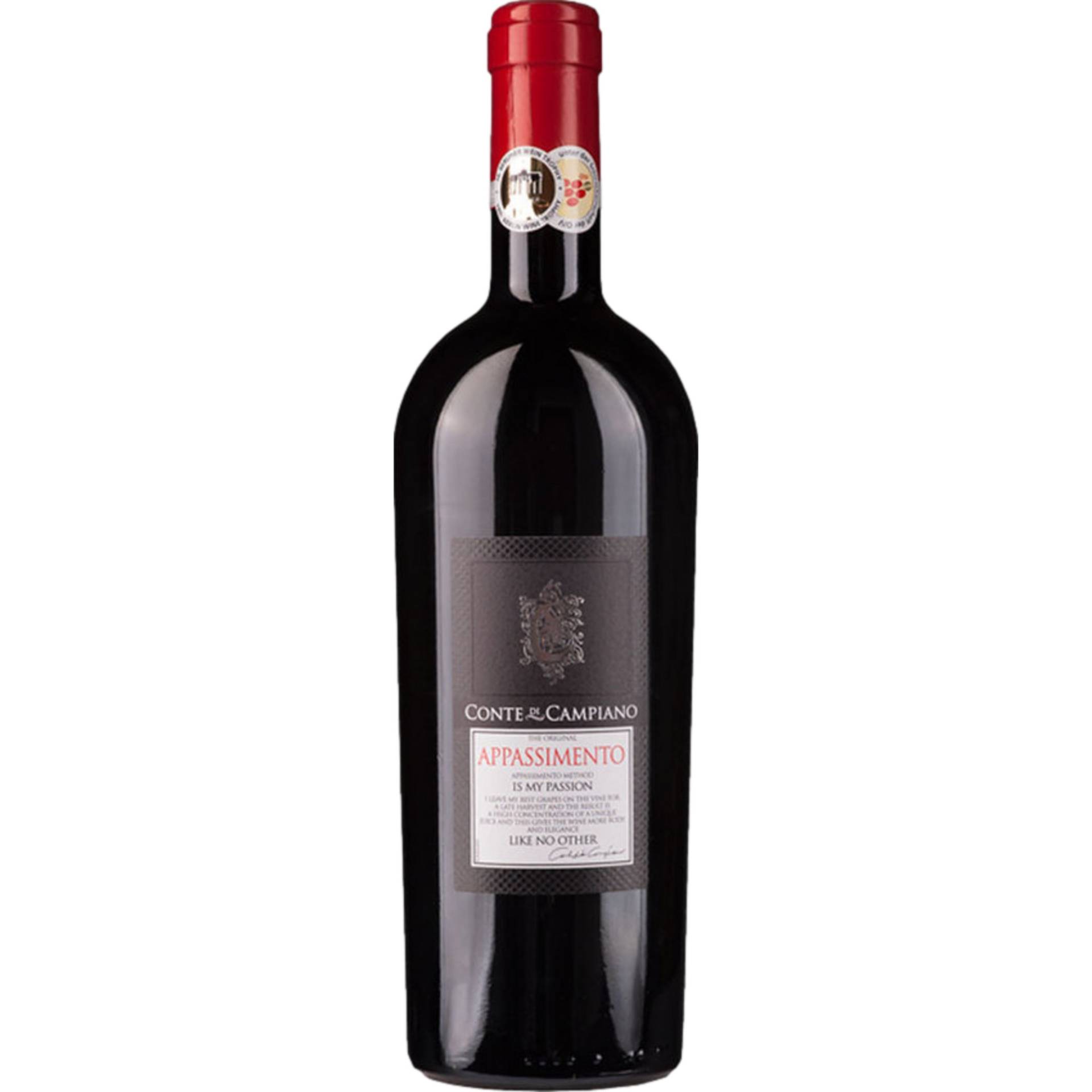 Conte di Campiano Appassimento Negroamaro, Salento IGP, Apulien, 2020, Rotwein von Conte di Campiano S.p.A, Cazzano di Tramigna, Italien