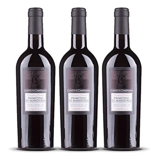 Conte di Campiano Primitivo di Manduria Sessantuno/Sexaginta Unus 2022 (3 x 0,75 l) von Conte di Campiano