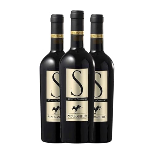 Conte di Campiano Susumaniello Salento 75 cl Rotwein (Karton mit 3 Flaschen von 75 cl) von Conte di Campiano