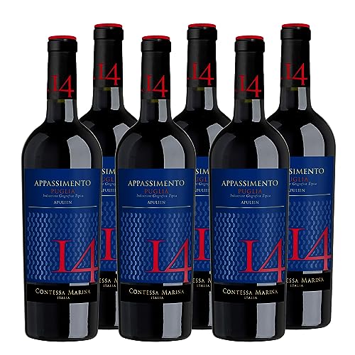 Appassimento Puglia IGT "14" Contessa Marina Rotwein Apulien halbtrocken (6 x 0.75l) von Contessa Marina